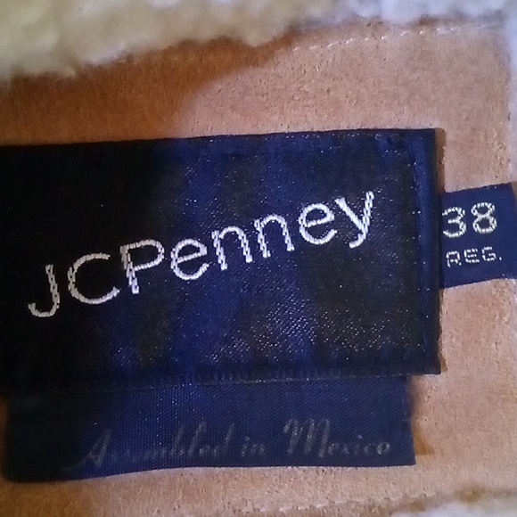 JC Penny Vintage Cowhide leather and wool Coat. Mens Make a great school coat. - Picture 7 of 7